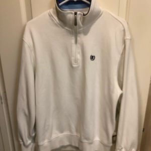 White Izod Long Sleeve Half Zip